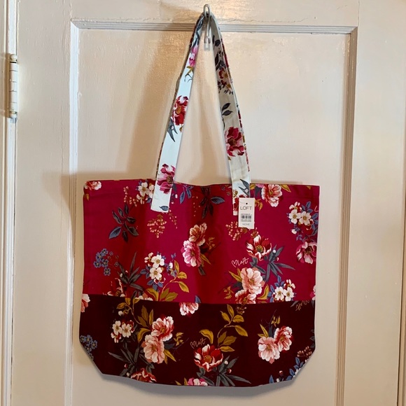 LOFT Handbags - COPY - NWP Loft Canvas Tote Bag